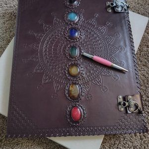 XL leather chakra notebook